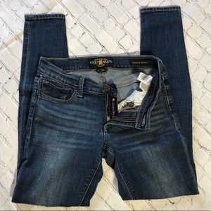 Lucky Brand Charlie Skinny Jeans Med Wash Sz 2/26